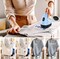 Mini Heat Press Machine, Mini Heat Transfer Iron, 3 Settings Levels & Visible Temp, Portable Press Easy for Crafts, T-Shirt, Hats, Shoes, Bags, Cap and Small Vinyl Projects (Blue)